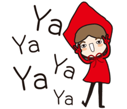 Funny of little red riding hood sticker #14417933
