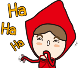 Funny of little red riding hood sticker #14417948