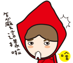 Funny of little red riding hood sticker #14417951