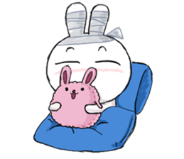 Bandage to Mr. Rabbit sticker #14418342