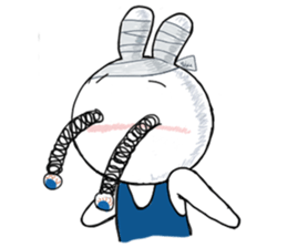 Bandage to Mr. Rabbit sticker #14418343