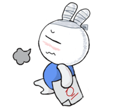 Bandage to Mr. Rabbit sticker #14418346