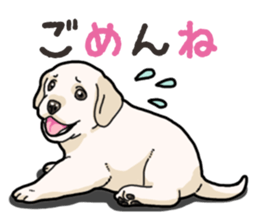 Wanko-biyori puppy Labrador retriever 3 sticker #14418826