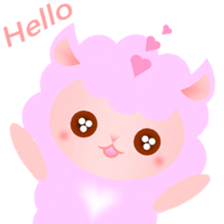 Rosy the Pink fluffy lamb sticker #14419478