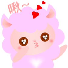 Rosy the Pink fluffy lamb sticker #14419479
