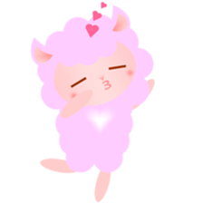 Rosy the Pink fluffy lamb sticker #14419480