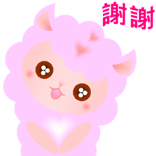Rosy the Pink fluffy lamb sticker #14419481