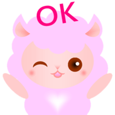 Rosy the Pink fluffy lamb sticker #14419483