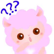 Rosy the Pink fluffy lamb sticker #14419484