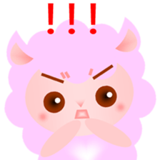 Rosy the Pink fluffy lamb sticker #14419485