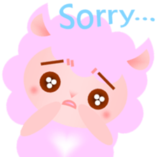Rosy the Pink fluffy lamb sticker #14419486