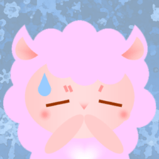 Rosy the Pink fluffy lamb sticker #14419487