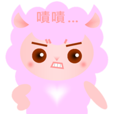 Rosy the Pink fluffy lamb sticker #14419488