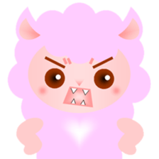 Rosy the Pink fluffy lamb sticker #14419490
