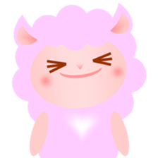 Rosy the Pink fluffy lamb sticker #14419492