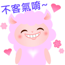 Rosy the Pink fluffy lamb sticker #14419493