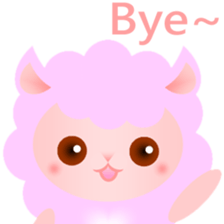 Rosy the Pink fluffy lamb sticker #14419499