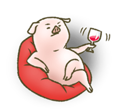 The world of the pig. 3 sticker #14419557