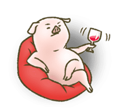 The world of the pig. 3 sticker #14419557