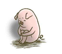 The world of the pig. 3 sticker #14419565