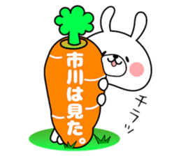 Bunny Sticker Ichikawa sticker #14420318