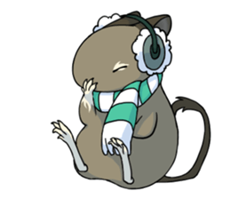 Octodon degus sticker #14422394