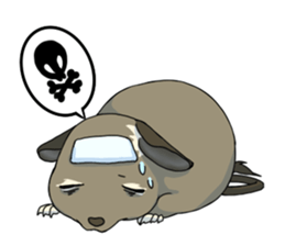 Octodon degus sticker #14422408