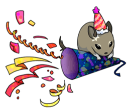 Octodon degus sticker #14422413