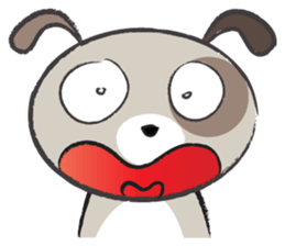 Round round puppy sticker #14422675