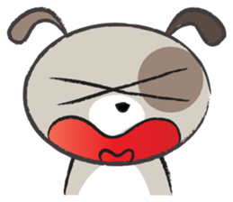 Round round puppy sticker #14422676