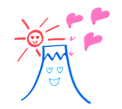 Smile Mt.Fuji and Sun sticker #14423490