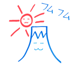 Smile Mt.Fuji and Sun sticker #14423502