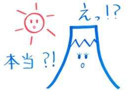 Smile Mt.Fuji and Sun sticker #14423524