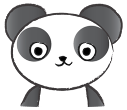 round round panda sticker #14423702