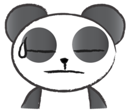 round round panda sticker #14423710