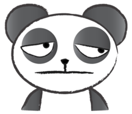 round round panda sticker #14423726