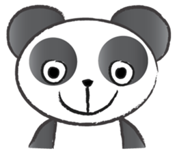 round round panda sticker #14423741