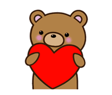 Happy cute bear sticker #14423825
