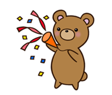 Happy cute bear sticker #14423839