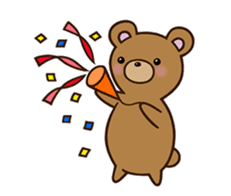 Happy cute bear sticker #14423839