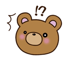 Happy cute bear sticker #14423849