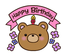 Happy cute bear sticker #14423850