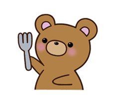 Happy cute bear sticker #14423852