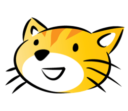 round face cat sticker #14423871