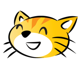 round face cat sticker #14423872