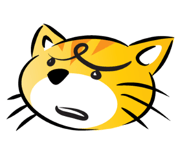 round face cat sticker #14423875