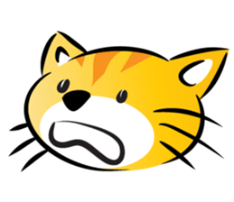 round face cat sticker #14423876