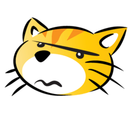 round face cat sticker #14423877