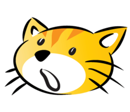 round face cat sticker #14423878