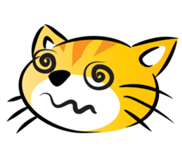 round face cat sticker #14423879